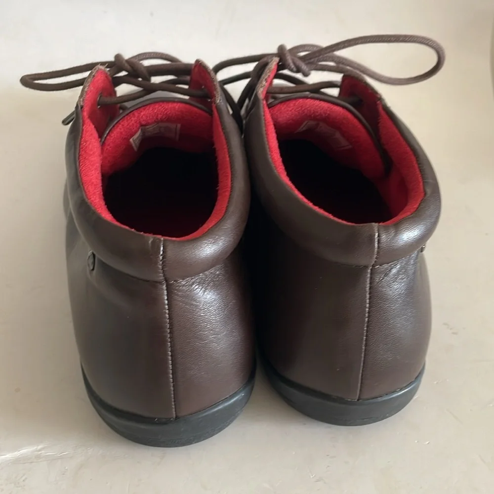 Revere Womens Wanaka Chocolate Brown Lace-up Casual Ankle Booties size 9.5